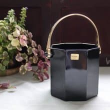 早期luminarc八角 • 黑冰桶 (餐具/老件/舊物/玻璃/幾何)