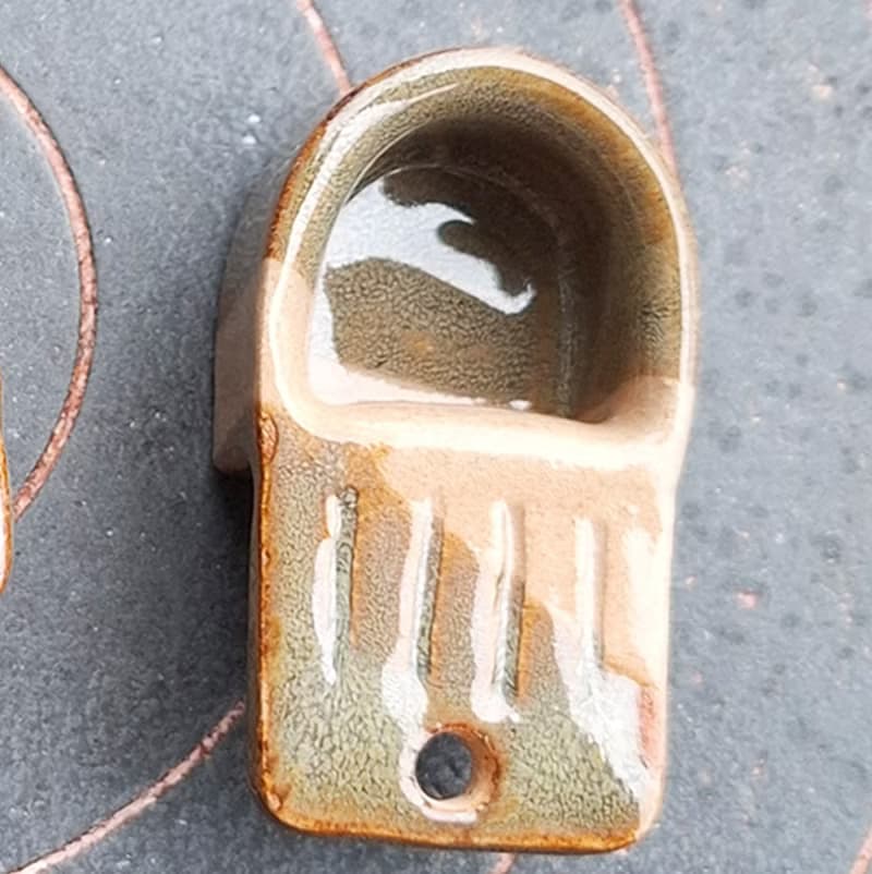 【陶版成型】咖啡豆/咖啡粉–綠水森林咖啡杓