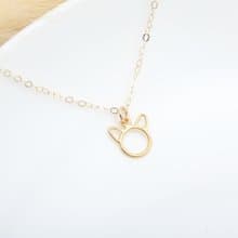 【Angel & Me】開心貓 小貓 貓奴 s925純銀 厚鍍24k純金項鍊 禮物