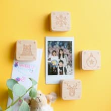原木方塊磁鐵 聖誕節 交換禮物 冰箱貼 留言板 辦公室
