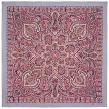 Original Pavlovo Posad Russian Shawl 100% Wool Woolen Scarf 125x125 cm 2044-3 N