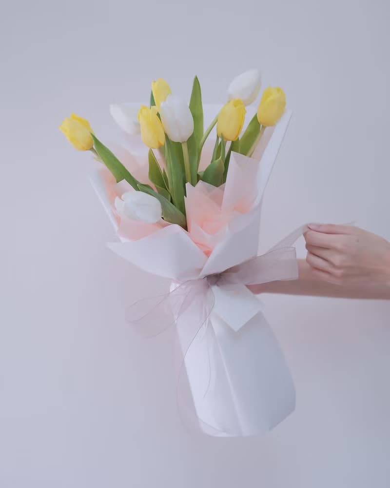 2025情人節 鬱金香花束  韓式花束  生日花束 女友禮物