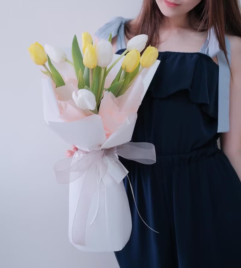 2025情人節 鬱金香花束  韓式花束  生日花束 女友禮物