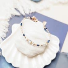 正能量 x 蛋白石 白水晶 青金石 托帕石 水晶【滿天星花語】手鍊