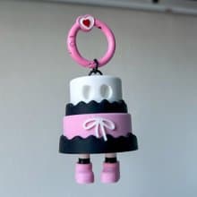 Zou Cake Keychains - Bow/Black-pink