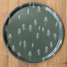 北歐設計圓型托盤- TALL TRAY, GREEN/NUDE (38cm)