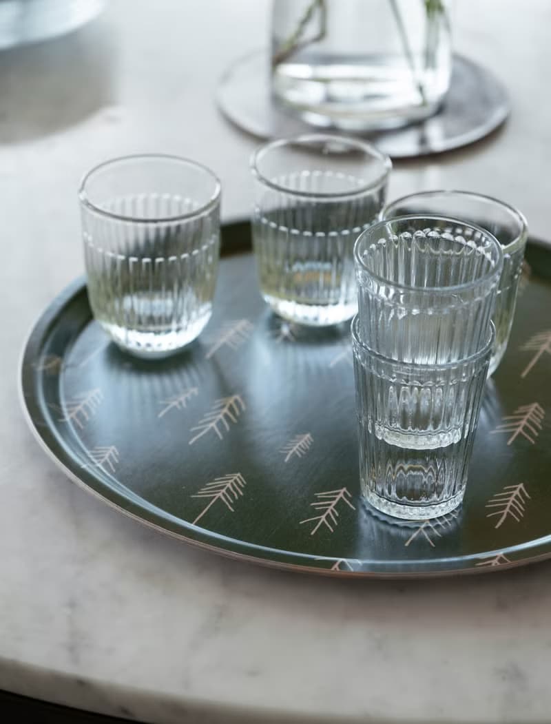 北歐設計圓型托盤- TALL TRAY, GREEN/NUDE (38cm)