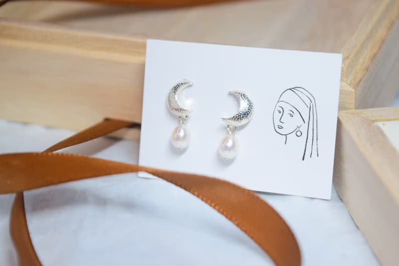 【浪漫月亮下】天然淡水珍珠 全925純銀耳環/耳夾 銀