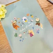 take it easy放輕鬆啦!-奶油綠質感PU皮革封面A5橫線筆記本