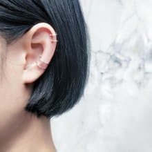 │簡約│雙圈純銀耳夾 • 耳骨夾 • 設計師原創