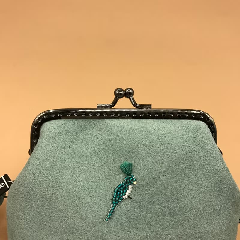 小鸚鵡 口金包 零錢包 縫珠零錢包