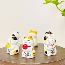 瀨戶燒-彩玉多福招財貓組5cm_3入一組-金運・滿願・招福