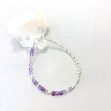 Ops Amethyst silver bracelet-紫水晶/純銀/禮物/手鍊/細緻/夢幻