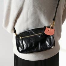 限定セール身軽ナチュラルシワ本革ショルダーバッグ斜め掛けポシェットバッグ長財布収納可能　斜め掛け男女兼用　ブラック