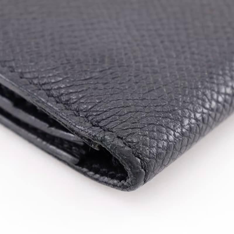 【日本直送】エルメス HERMES ベアン 長財布 クシュベル 黒/シルバー金具  ユニセックス【中古】