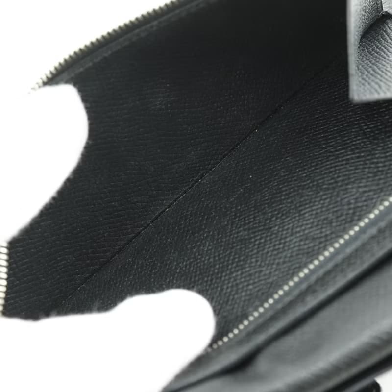 【日本直送】エルメス HERMES ベアン 長財布 クシュベル 黒/シルバー金具  ユニセックス【中古】