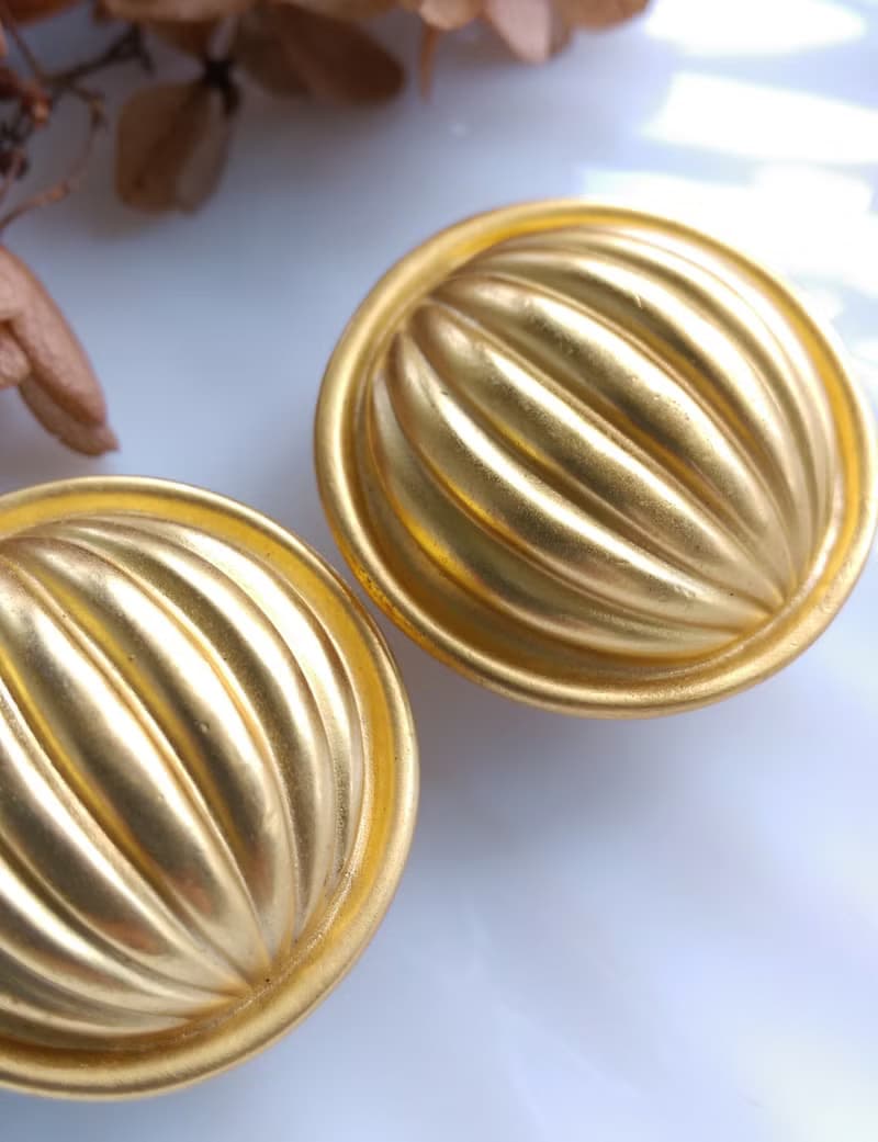 Vintage Jewelry 西洋古董飾品 啞光 戲球 簡約 夾式耳環