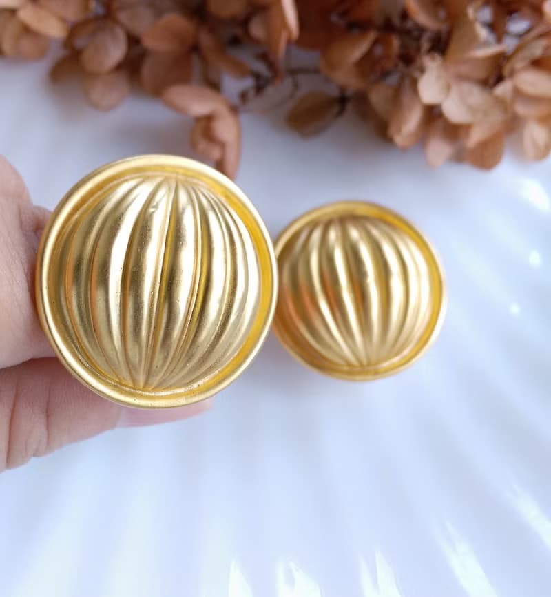 Vintage Jewelry 西洋古董飾品 啞光 戲球 簡約 夾式耳環