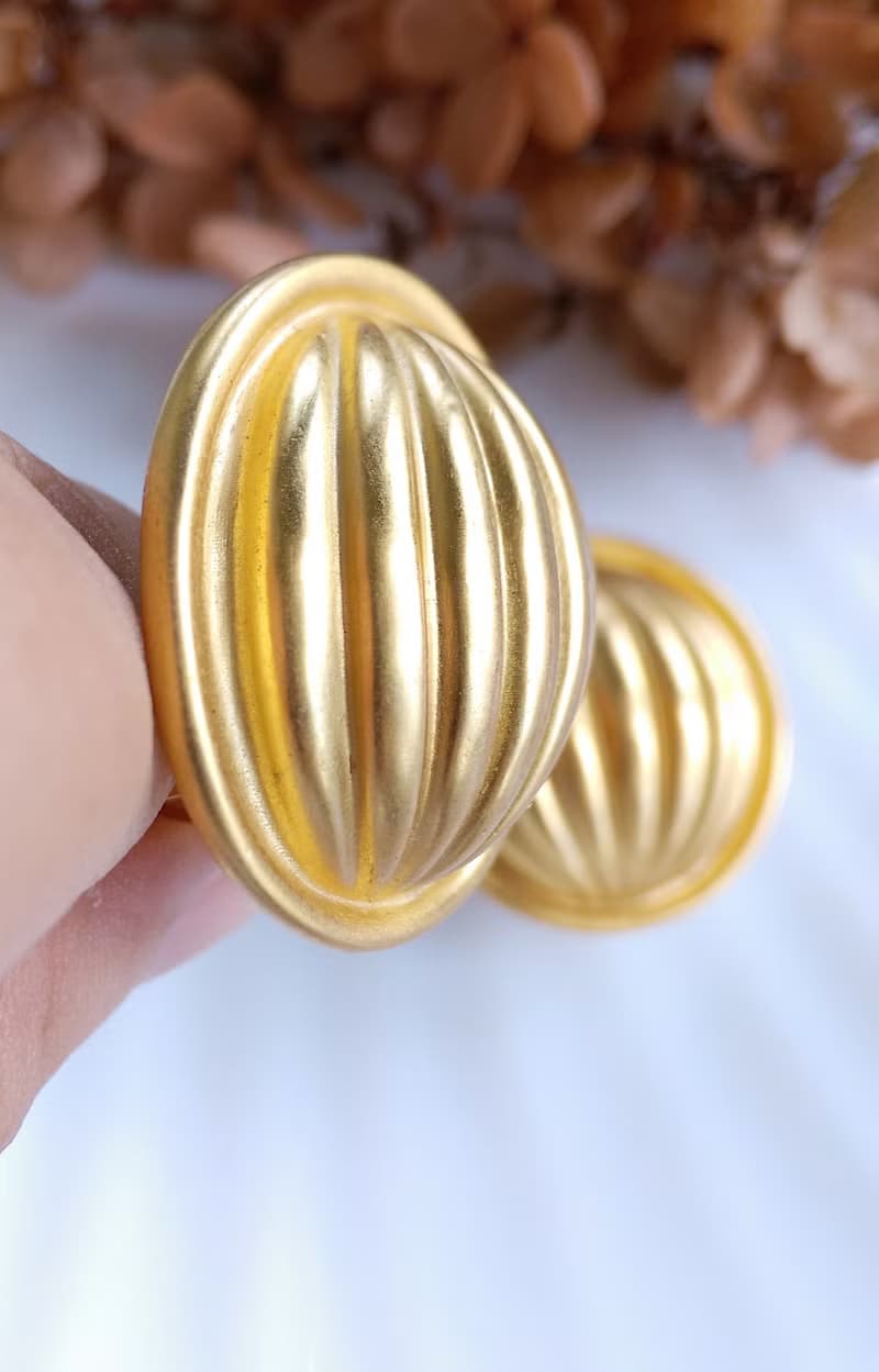 Vintage Jewelry 西洋古董飾品 啞光 戲球 簡約 夾式耳環
