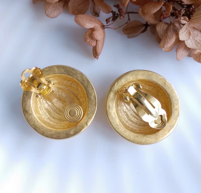 Vintage Jewelry 西洋古董飾品 啞光 戲球 簡約 夾式耳環