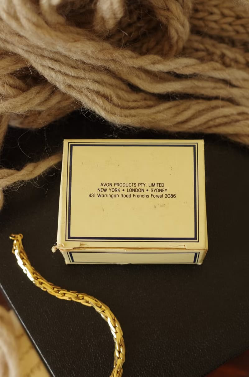 古董金色編織手鍊 美國製 AVON 80年代 BR149