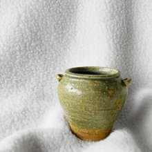 中國 宋代青瓷雙耳小罐│冰裂紋 文人雅士