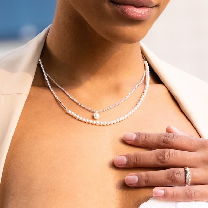 PEARL BB DROP NECKLACE