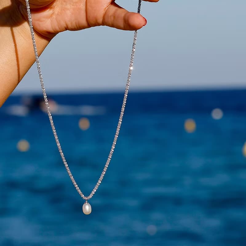 PEARL BB DROP NECKLACE