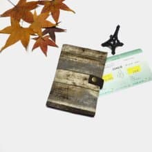 復古木板紋護照套 帆布 手作
