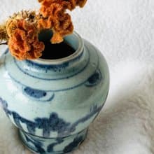 中國 明清青花瓷罐 │ 典雅花器 民窯燒製 古樸淳美