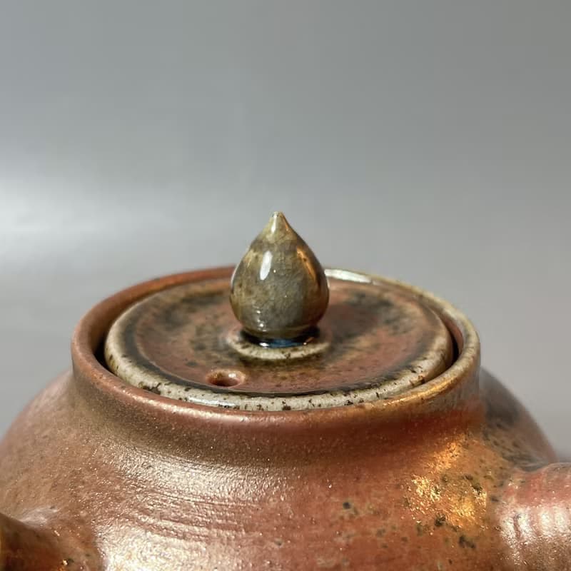 柴燒重落灰側把茶壺 / 小平凡手作
