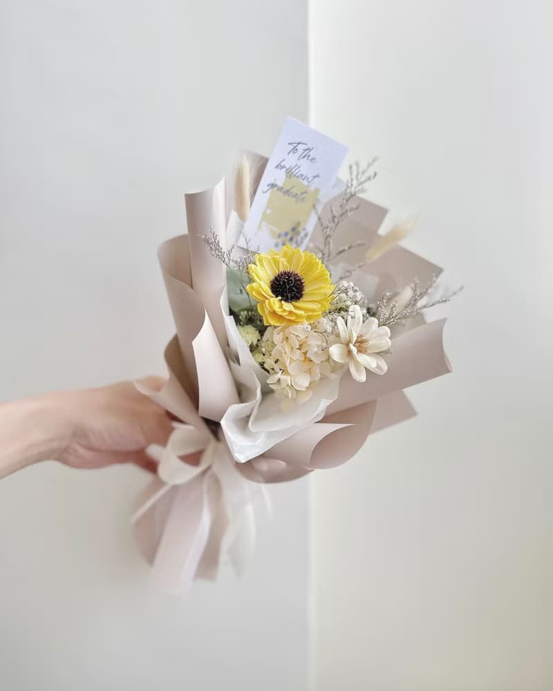 向日葵花束 畢業花束 太陽花花束 乾燥花 花束 永生花
