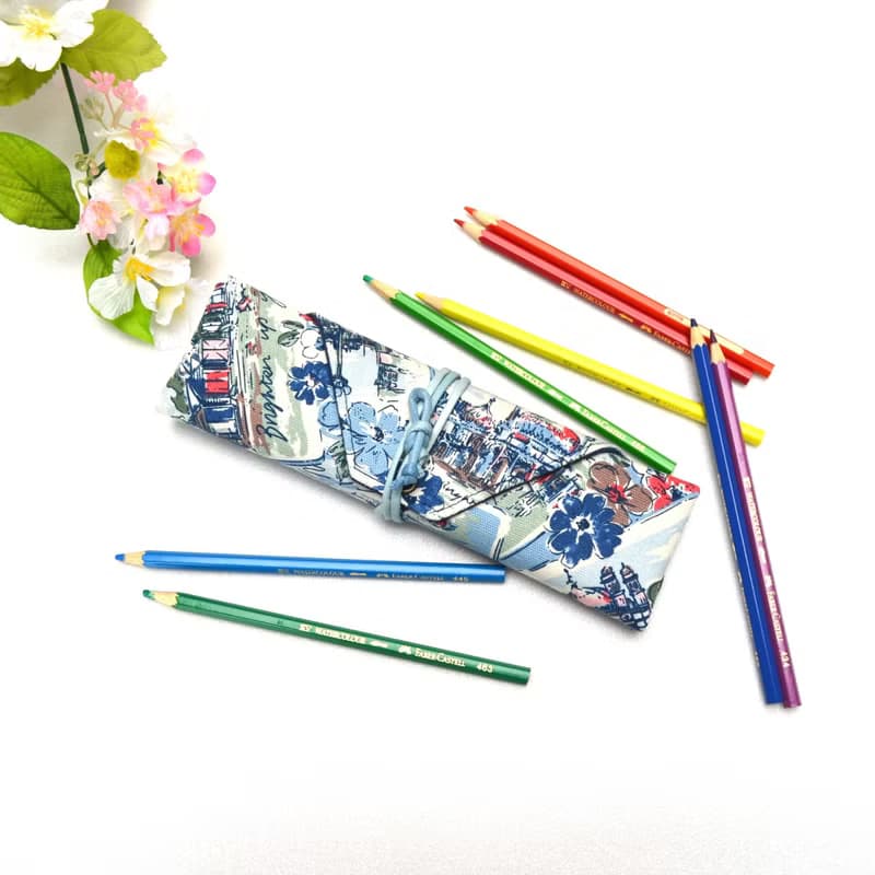 花都餐具包/筆收納袋 餐具套 手作 簡單 帆布 收納 環保 方便