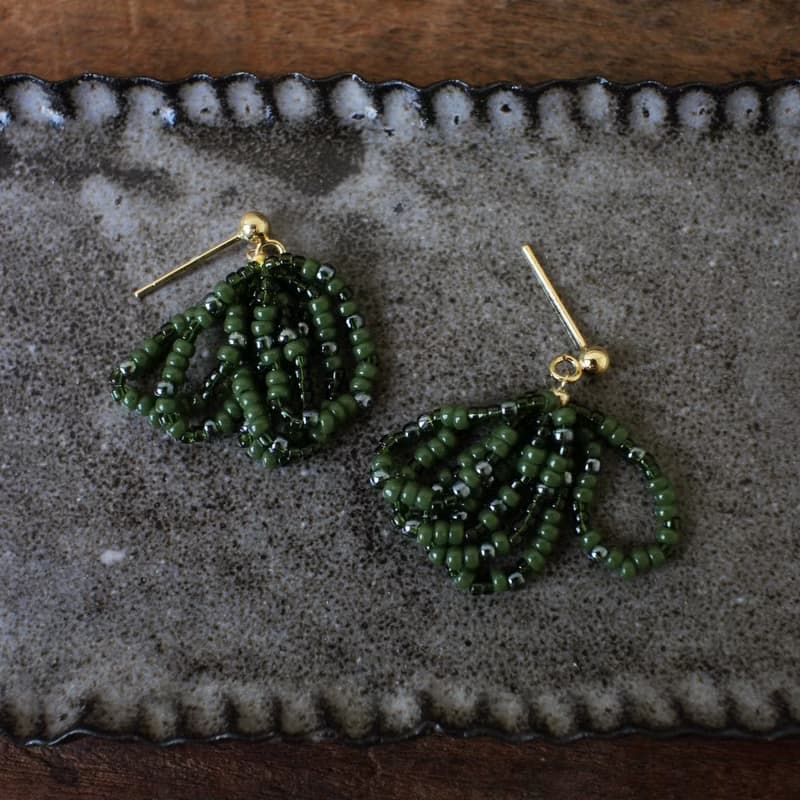 串珠耳飾_海葡萄/beading earing
