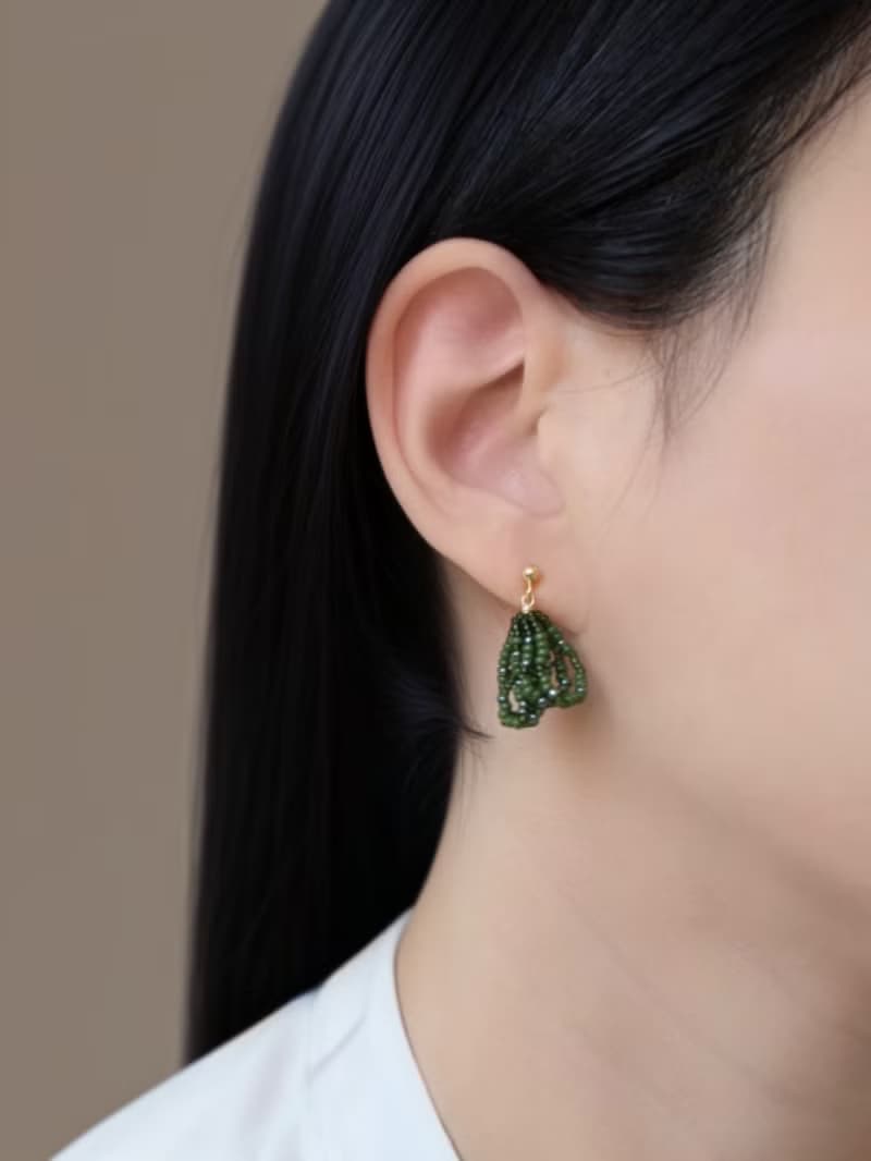 串珠耳飾_海葡萄/beading earing