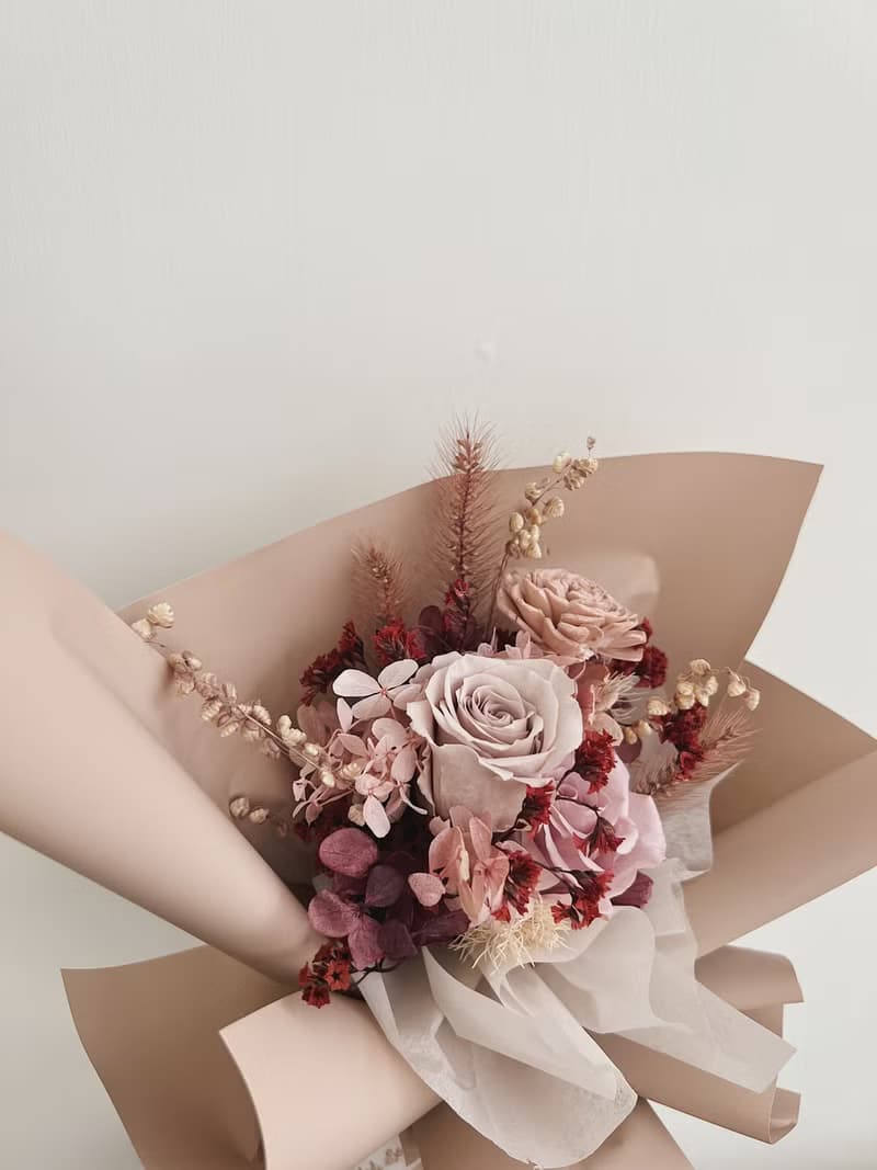 【永生玫瑰花花束】• 情人節/永生玫瑰花/永生玫瑰花花束/玫瑰花