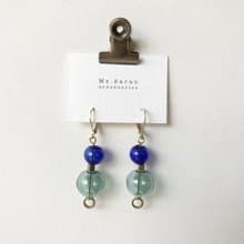 玻璃泡泡_黃銅耳環_透視東方(可改夾)