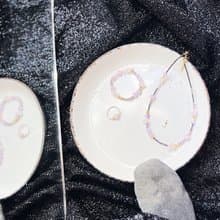 優雅溫柔知性少女 紫鋰輝x粉晶 18k 原創手作小眾 串珠項鍊