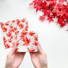 紅葉  ガーゼハンカチ  オーガニックコットン  楓  秋