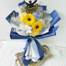 畢業花束 畢業禮物 太陽花 香皂花 向日葵 番梘花