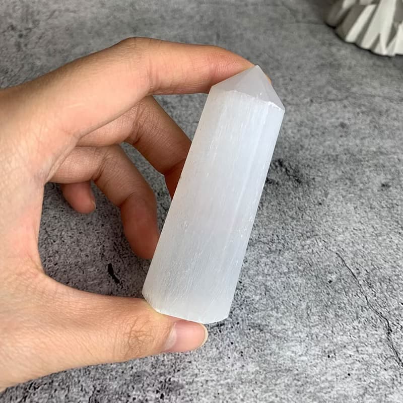 水晶柱- 透石膏 辦公室療癒微景觀 裝置擺飾 一物一圖