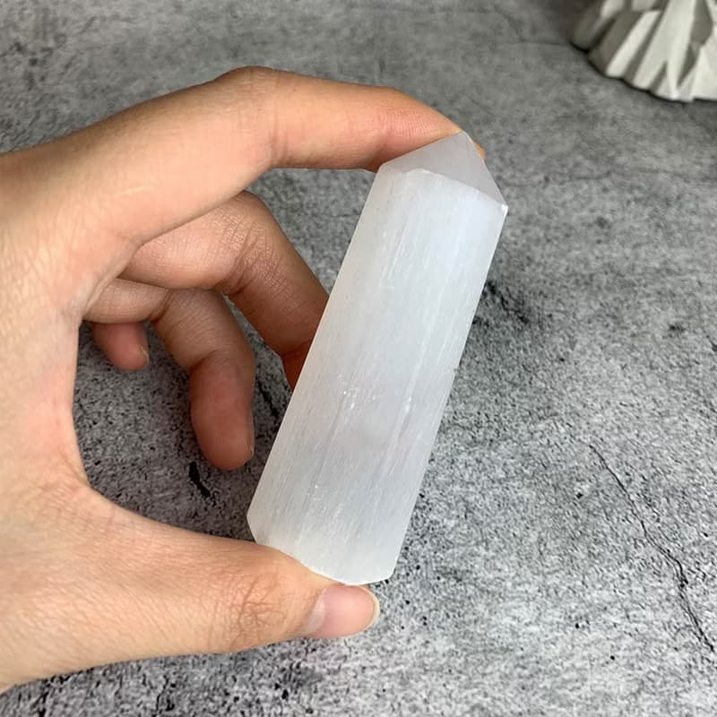 水晶柱- 透石膏 辦公室療癒微景觀 裝置擺飾 一物一圖