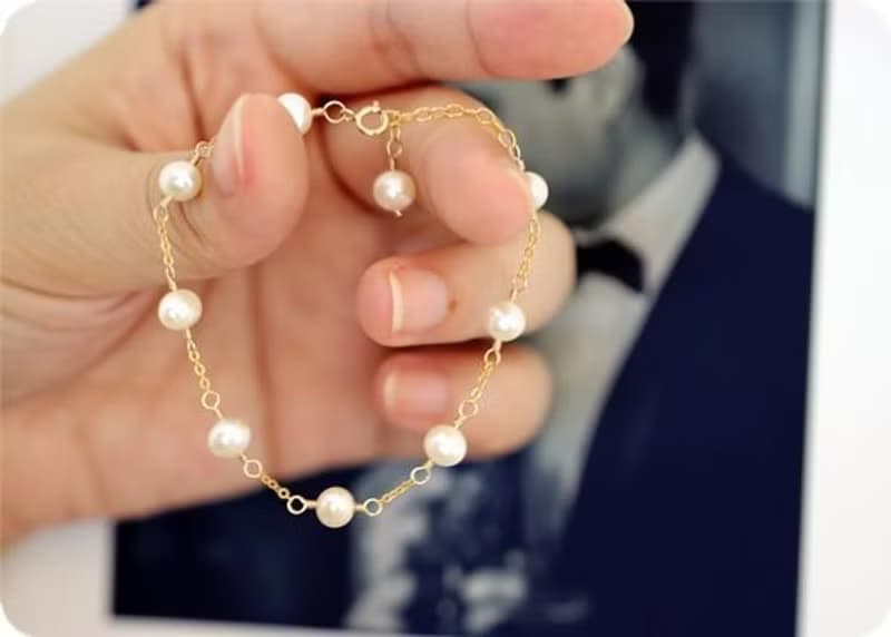 淡水パール の　ブレスレット 6月誕生石