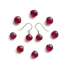 14KGFルビーのプレーンマロンカットピアス　Maureen