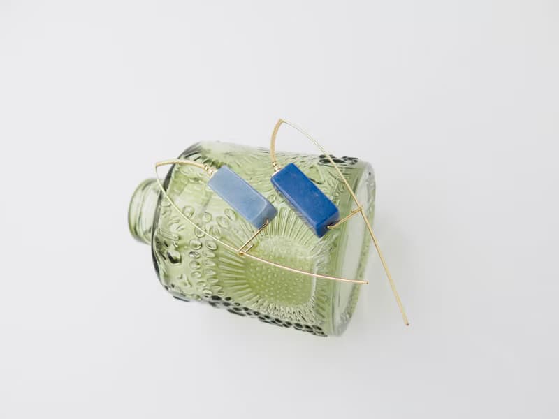 COLE COOL型格藍色天然石14kgf種子系列耳環