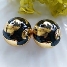 Vintage Jewelry 西洋古董飾品 AVON 摩登 厚實半圓球 夾式耳環