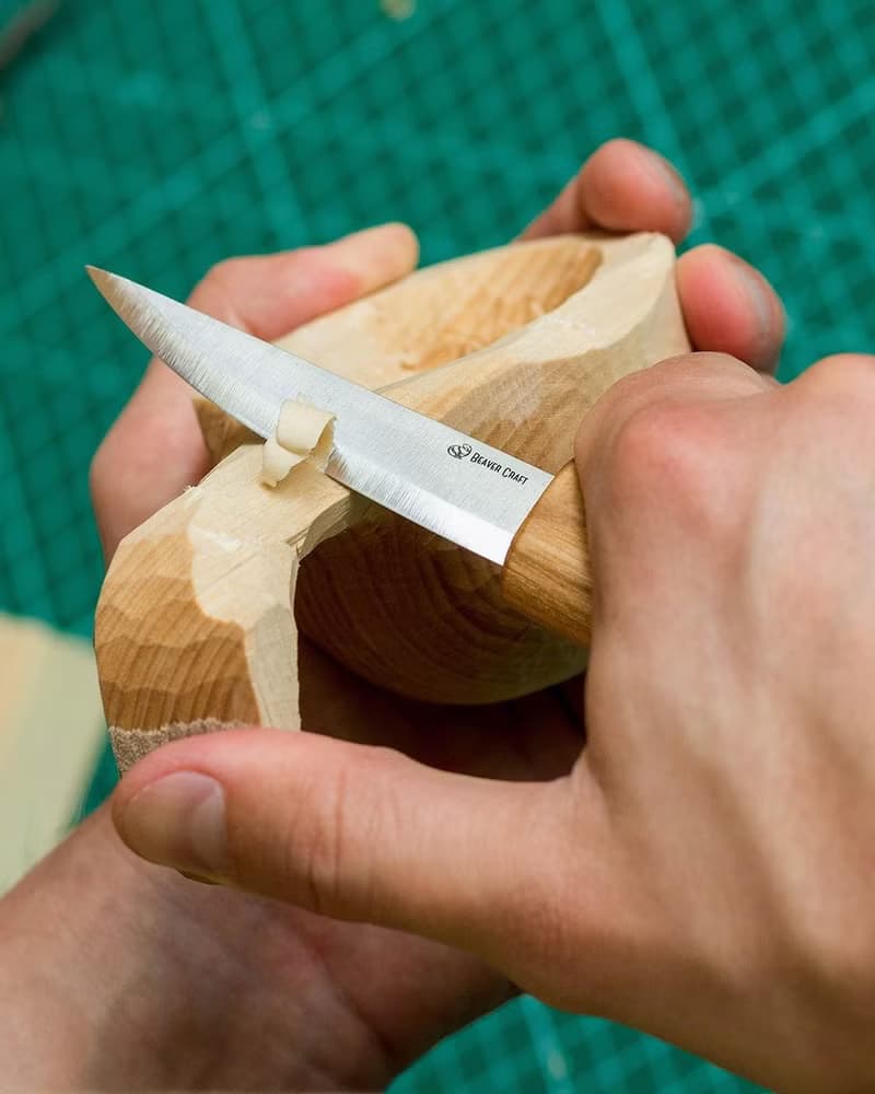 DIY 手作雕刻材料包-北歐 Kuksa 木杯 (長柄鑿刀.椴木)