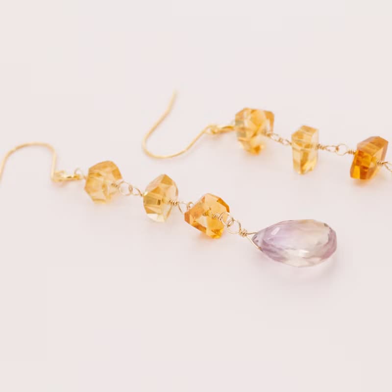 アメトリン シトリン ピアス イヤリング ピアスチャーム