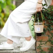 樂洋羊毛氈・Leyan / 提了就走飲料提袋－奶茶杏