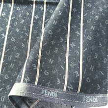 Fendi Vintage Handkerchief \Pocket Square Men Grayish Blue Gifts 18 x 18 inches